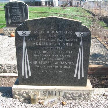 SMIT Christoffel Johannes 1898-1973 &amp; Adriana B.H. BESTER 1896-1955
