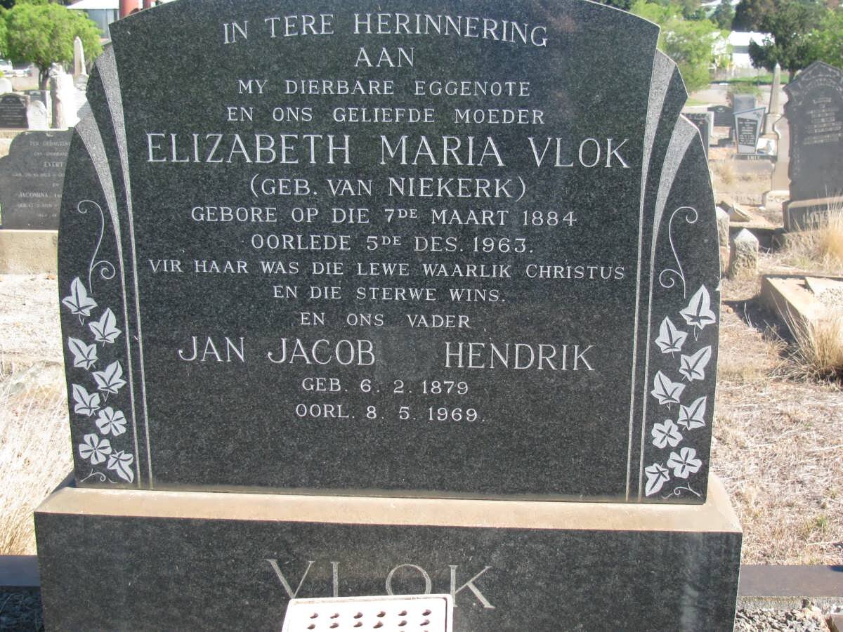 VLOK Jan Jacob Hendrik 1879-1969 &amp; Elizabeth Maria VAN NIEKERK 1884-1963