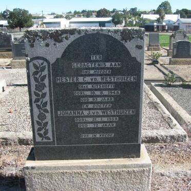 WESTHUIZEN Hester C., v.d. nee KITSHOFF -1948 :: V.D. WESTHUIZEN Johanna J. -1959