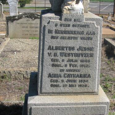 WESTHUIZEN Albertus Jessie, v.d. 1845-1932 &amp; Anna Catharina 1854-1936