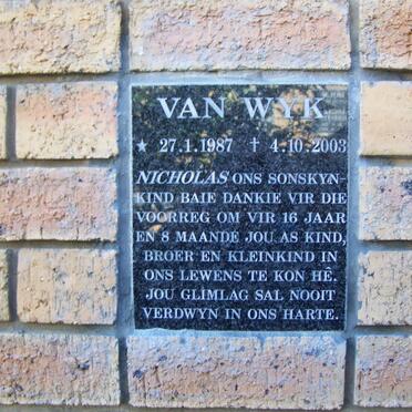 WYK Nicholaas, van 1987-2003