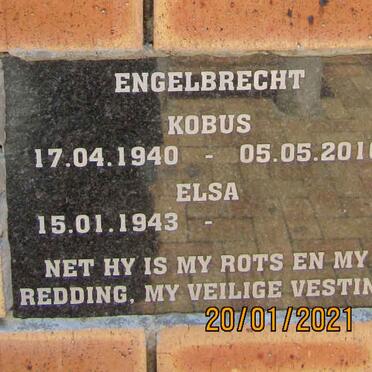 ENGELBRECHT Kobus 1940-2016 &amp; Elsa 1943-