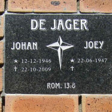 JAGER Johan, de 1946-2009 &amp; Joey 1947-