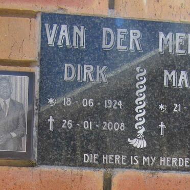 MERWE Dirk, van der 1924-2008 &amp; Magda 1945-