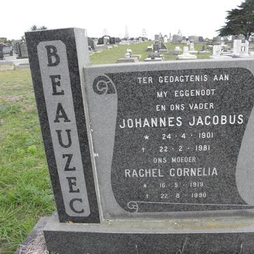 BEAUZEC Johannes Jacobus 1901-1981 &amp; Rachel Cornelia 1919-1990