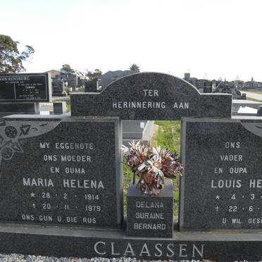 CLAASSEN Louis Hendrik 1914-1994 &amp; Maria Helena 1914-1979