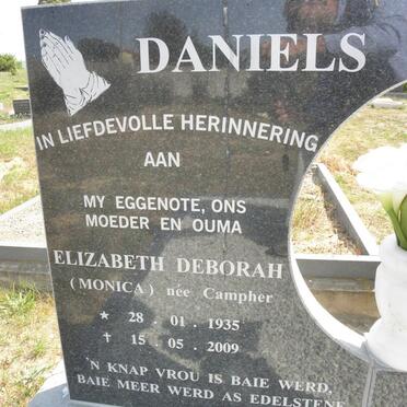 DANIELS Elizabeth Deborah nee CAMPHER 1935-2009