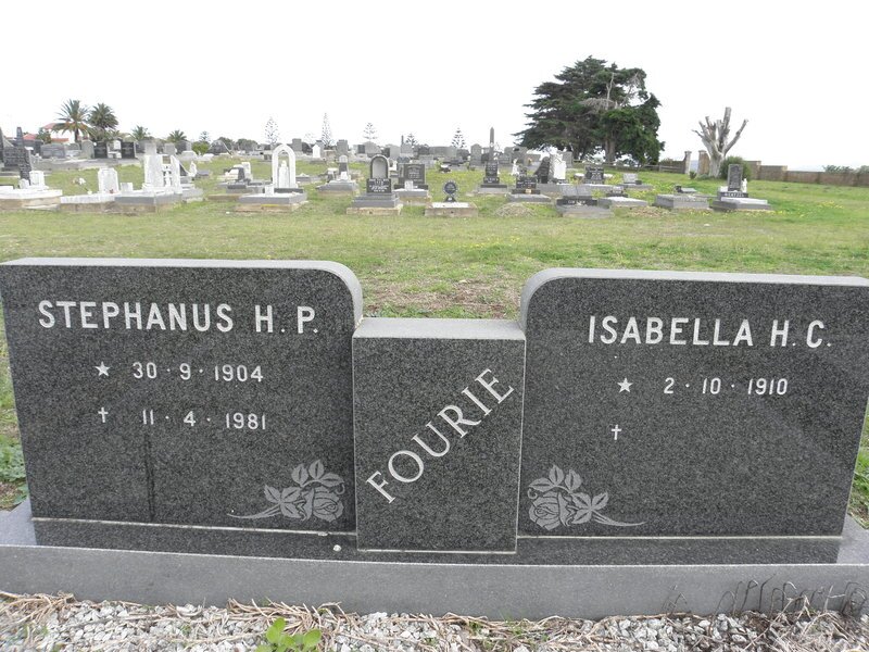 FOURIE Stephanus H.P. 1904-1981 &amp; Isabella H.C. 1910-
