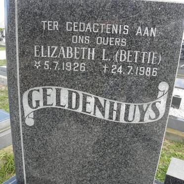 GELDENHUYS Elizabeth L. 1926-1986