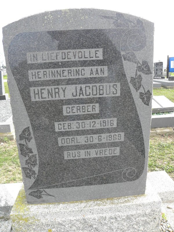 GERBER Henry Jacobus 1916-1969
