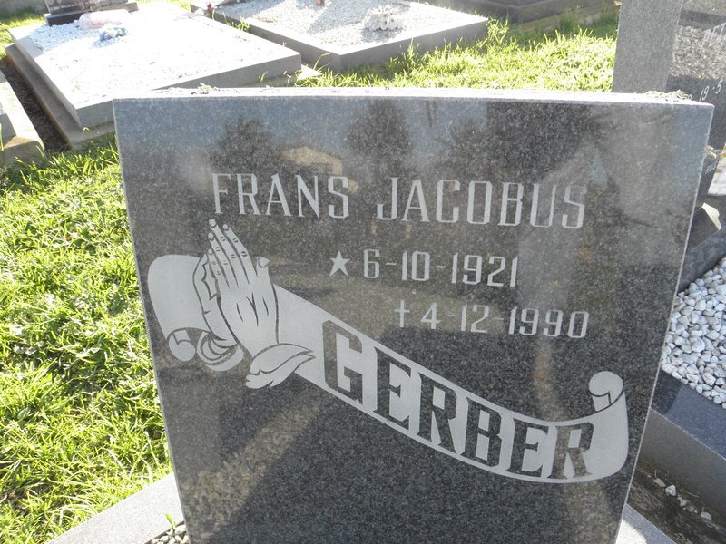 GERBER Frans Jacobus 1921-1990