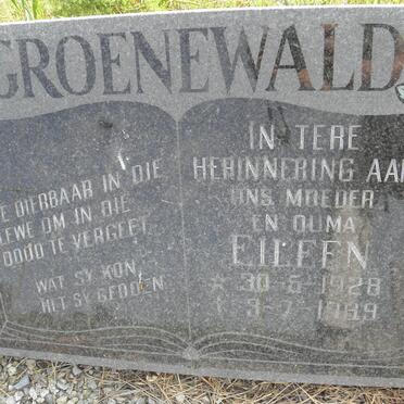 GROENEWALD Eileen 1928-1989