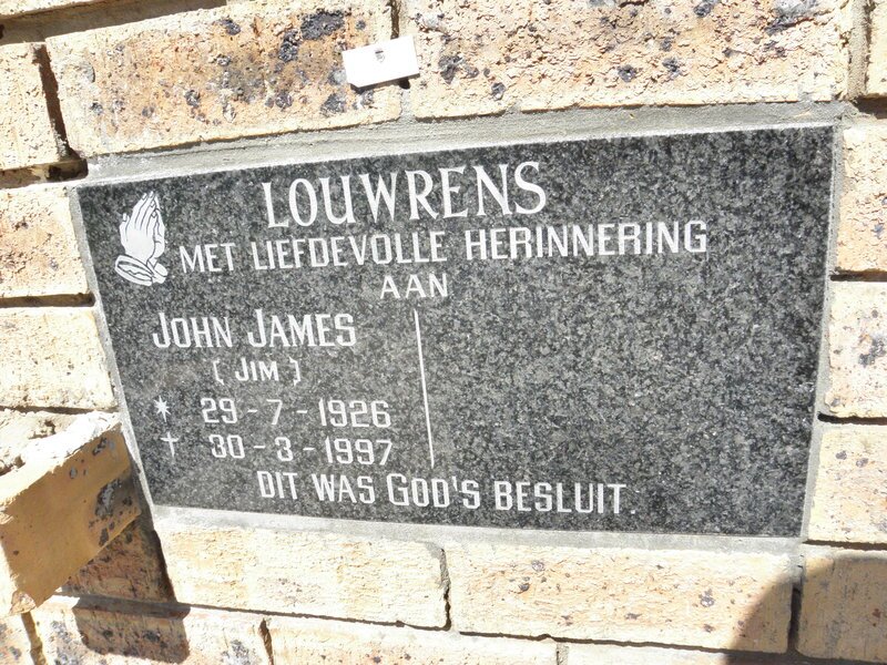 LOUWRENS John James 1926-1997