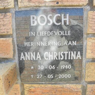 BOSCH Anna Christina 1940-2000