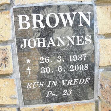 BROWN Johannes 1937-2008