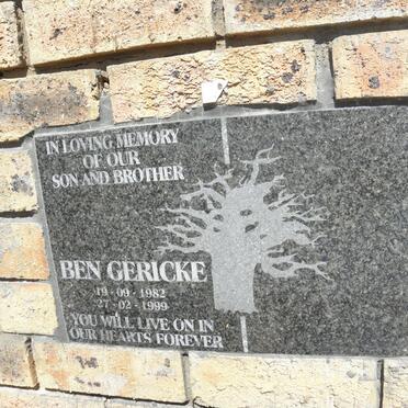 GERICKE Ben 1982-1999