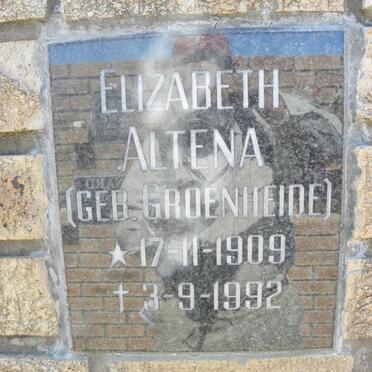 ALTENA Elizabeth nee GROENHEIDE 1909-1992