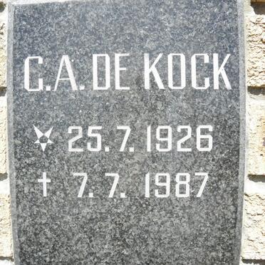 KOCK G.A., de 1926-1987