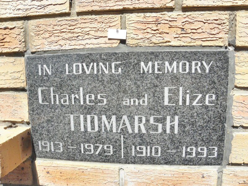 TIDMARSH Charles 1913-1979 &amp; Elize 1910-1993