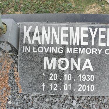 KANNEMEYER Mona 1930-2010