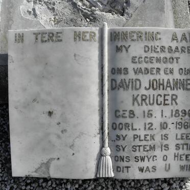 KRUGER David Johannes 1896-1966
