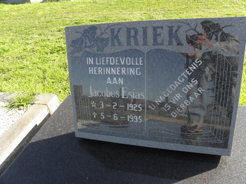 KRIEK Jacobus Esias 1925-1995