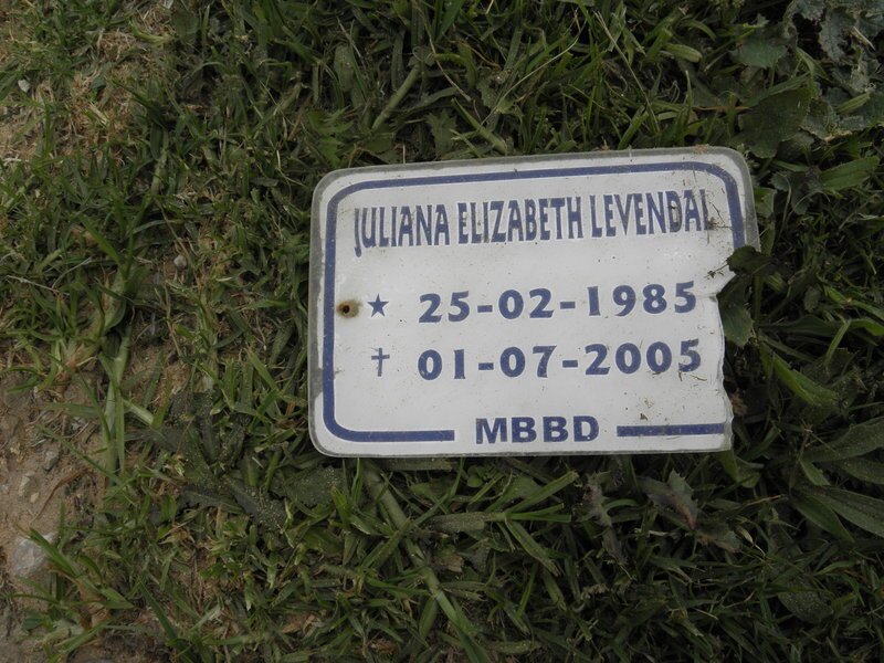LEVENDAL Juliana Elizabeth 1985-2005