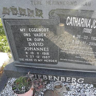 LIEBENBERG David Johannes 1918-1987 &amp; Catharina Johanna 1920-2009