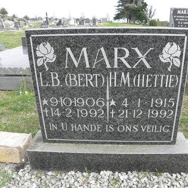MARX L.B. 1906-1992 &amp; H.M. 1915-1992