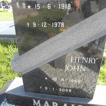 MARAIS ?? 1918-1978 :: MARAIS Henry John 1960-2008