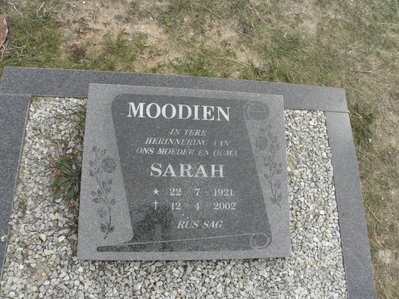 MOODIEN Sarah 1921-2002