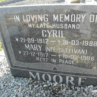 MOORE Cyril 1912-1988 &amp; Mary SULLIVAN 1917-1996