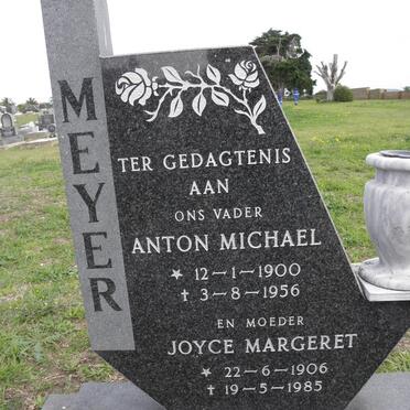 MEYER Anton Michael 1900-1956 &amp; Joyce Margeret 1906-1985
