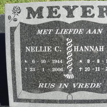 MEYER Nellie C. 1944-2006 :: MEYER Hannah I.J. 1935-2010