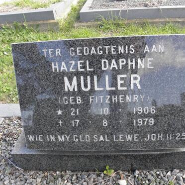 MULLER Hazel Daphne  nee FITZHENRY 1906-1979