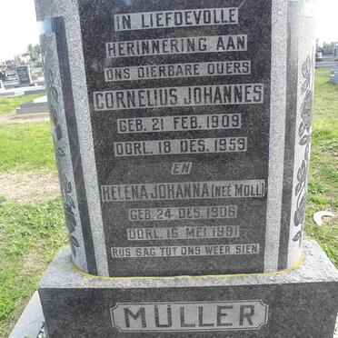 MÜLLER Cornelius Johannes 1909-1959 &amp; Helena Johanna MOLL 1906-1991