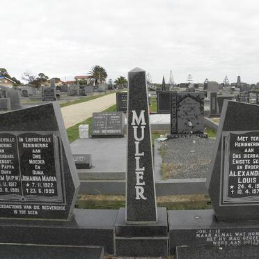 MULLER H.P.W. 1917-1981 &amp; Johanna Maria 1922-1999 :: MULLER Alexander Louis 1959-1978