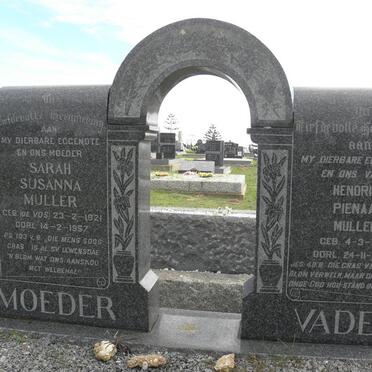 MULLER Hendrik Pienaar 1912-1969 &amp; Sarah Susanna DE VOS 1921-1957