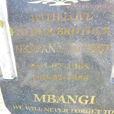 MBABGI Nkosana Jeffrey 1965-1986