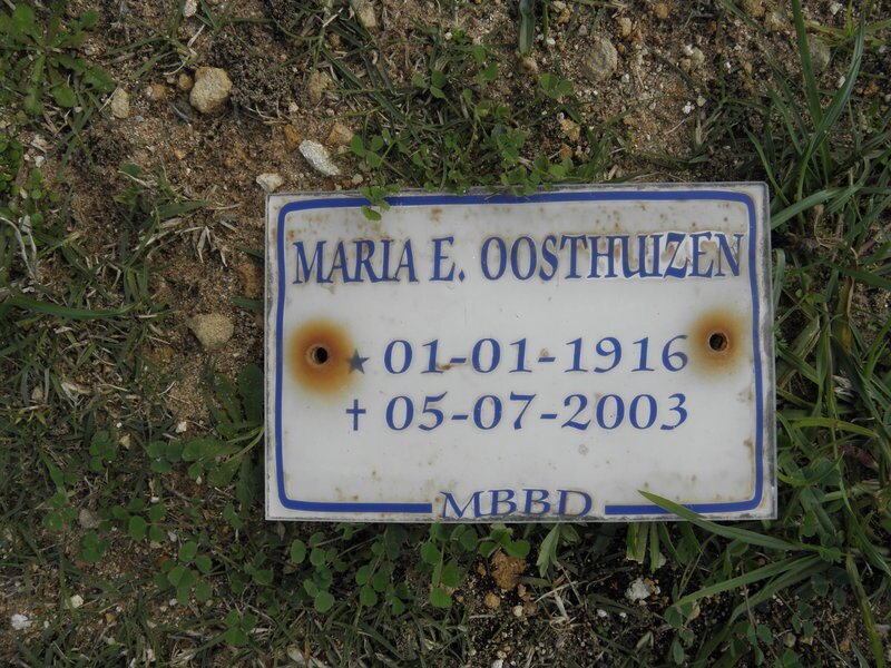 OOSTHUIZEN Maria E. 1916-2003