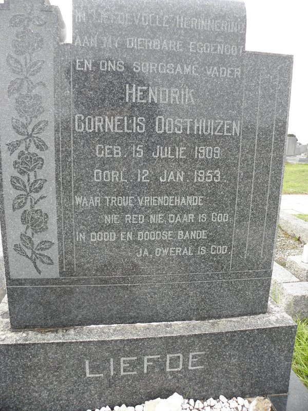 OOSTHUIZEN Hendrik Cornelis 1909-1953