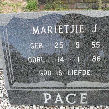 PACE Marietjie J. 1955-1986