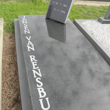 RENSBURG Petrus, Jansen van 1918-1986