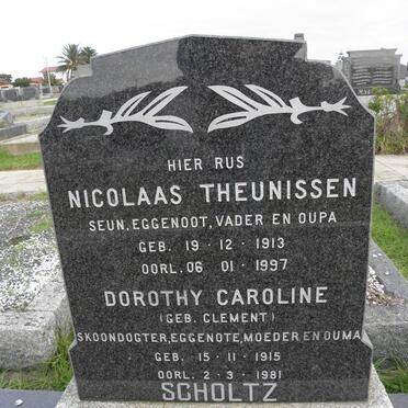 SCHOLTZ Nicolaas Theunissen 1913-1997 &amp; Dorothy Caroline CLEMENT 1915-1981