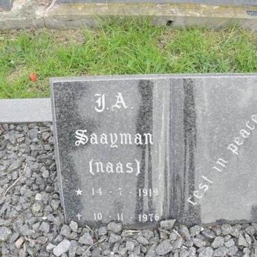 SAAYMAN J.A. 1919-1976
