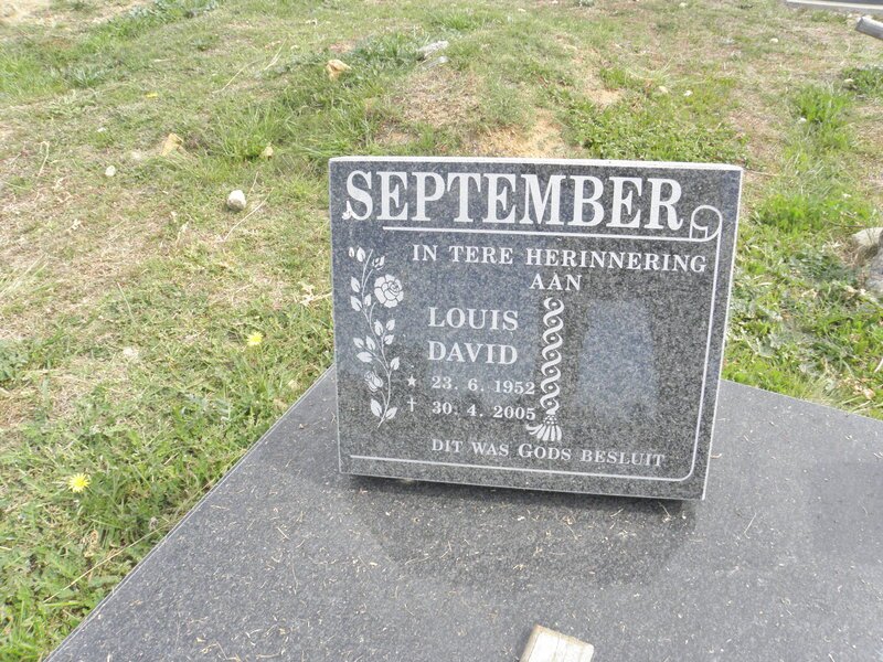 SEPTEMBER Louis David 1952-2005