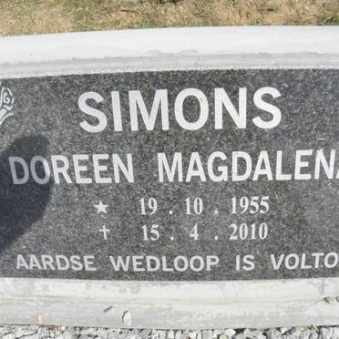 SIMONS Doreen Magdalena 1955-2010