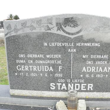STANDER Adriaan J.H. 1913-1975 &amp; Gertruida F. 1921-1996