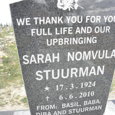 STUURMAN Sarah Nomvula 1924-2010