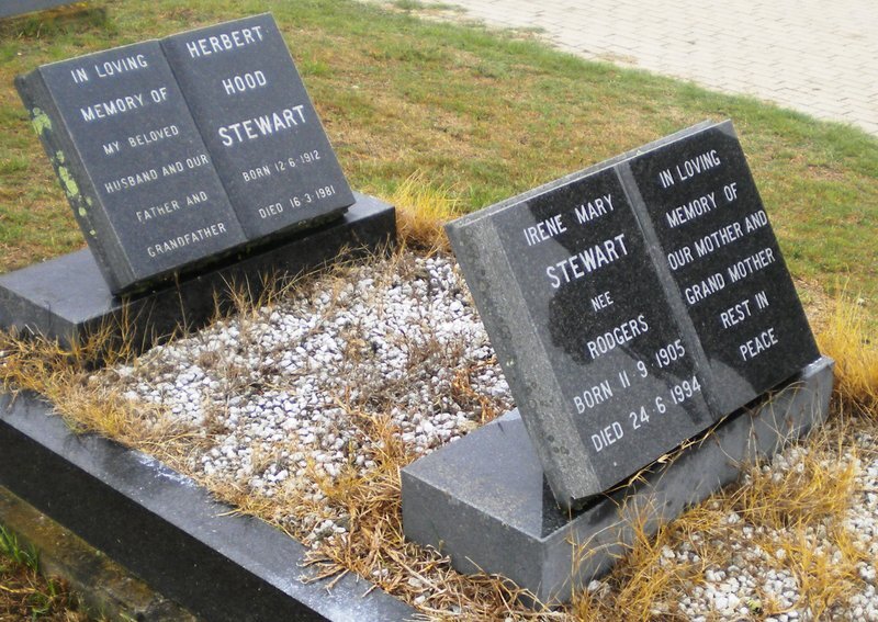 STEWART Herbert Hood 1912-1981 &amp; Irene Mary RODGERS 1905-1994